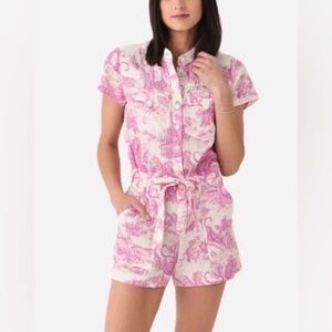 Zadig & Voltaire Pink and White Tropical Shirt